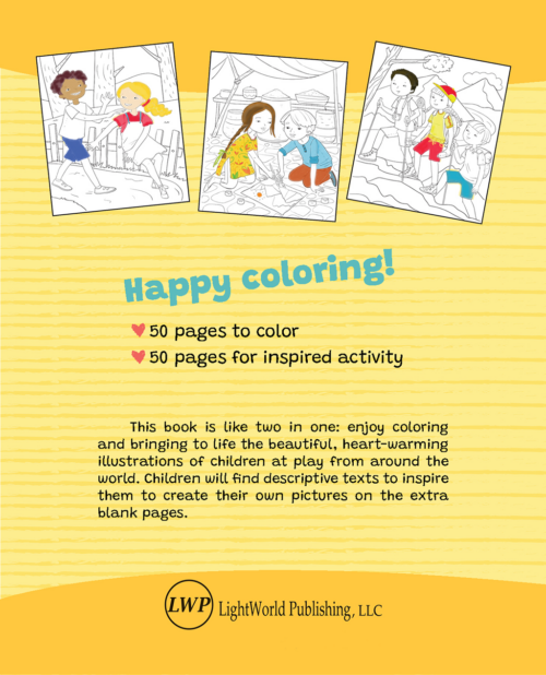 Children at Play around the World - Coloring Book, by Dr. Ushana